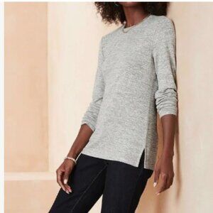 Gray Large Banana Republic  Long Sleeve Luxe Spun Top